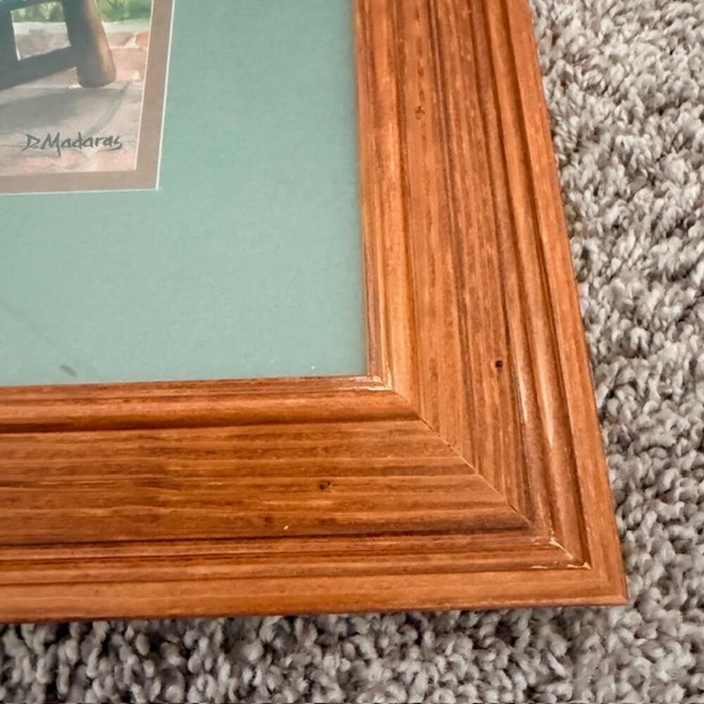 Southwest Artist D Madaras Artwork Framed & Matted Print Pine Forest Cabin Scene - Picture 8 of 11